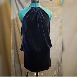 Shelli Segal Midnight Velvet Cocktail Dress